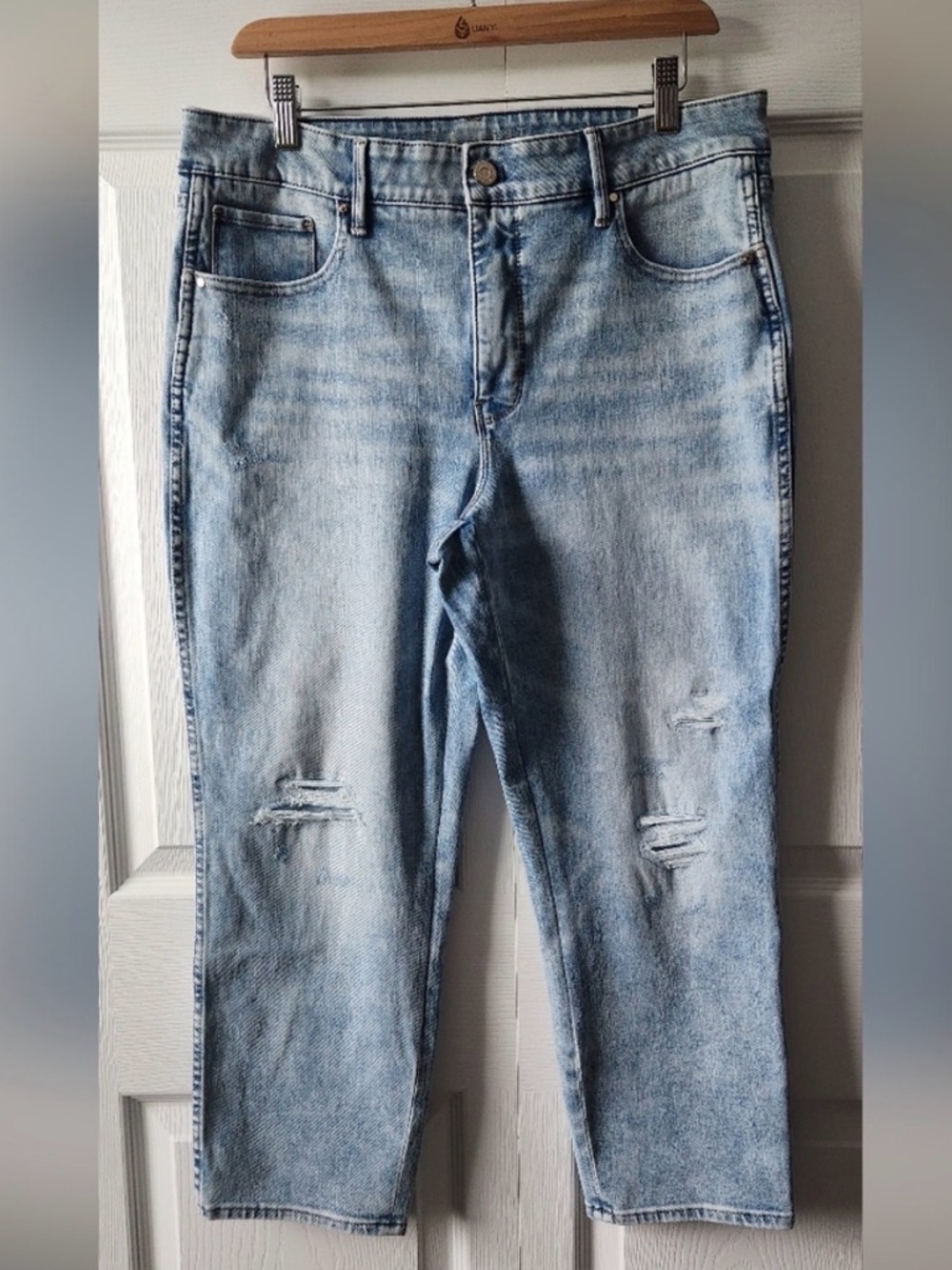 NWT WHBM High-Rise Sculpt Straight Crop Jeans - Halesia Antique - Size 14S